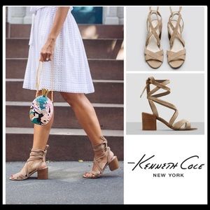 Kenneth Cole Victoria Suede Laceup Sandal Size7.5